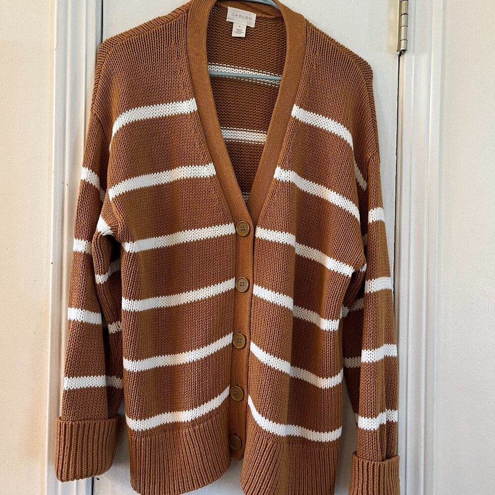 Caslon Striped Cardigan